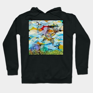 The boy, the bird and the flying dream (I) Hoodie